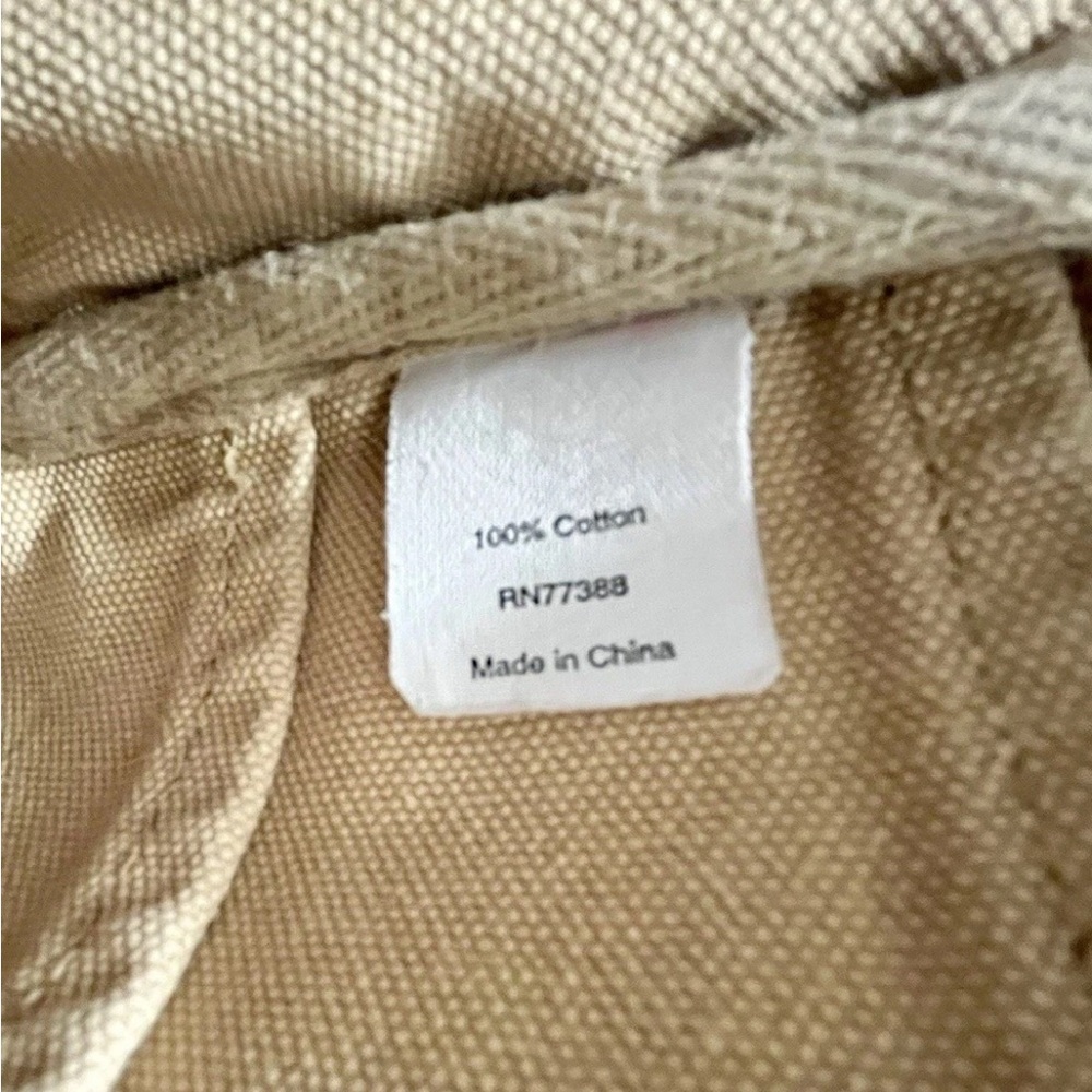Vintage J.CREW Cotton Canvas Tote Bag - Tan Khaki Large Snap Thick - Picture 15 of 15